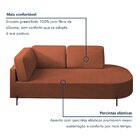 Sofá Living Orgânico 2 Lugares 165cm Norten Terracota