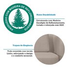 Sofá Living Orgânico Curvo 3 Lugares 200cm Castries Espresso