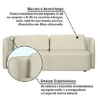 Sofá Living Orgânico Curvo 3 Lugares 200cm Castries Espresso