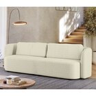 Sofá Living Orgânico Curvo 3 Lugares 200cm Castries Espresso