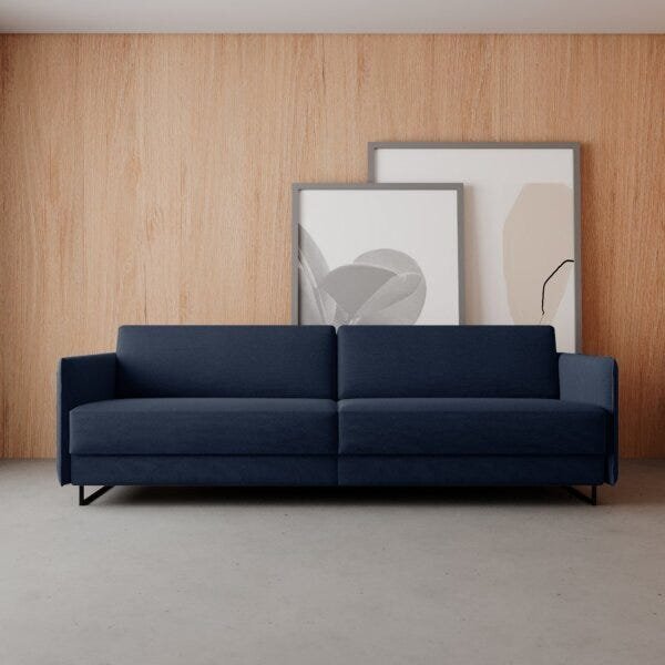 Sofá Living Para 2 Lugares 180cm Live Azul Jeans