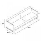 Sofá Living Para 2 Lugares 180cm Live Preto