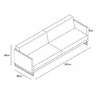 Sofá Living Para 4 Lugares 240cm Live Preto