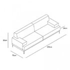 Sofá Living Para 4 Lugares 250cm Joy Cappuccino