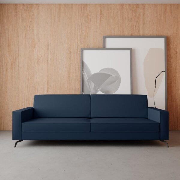 Sofá Living Para 4 Lugares 260cm Fly Azul Jeans