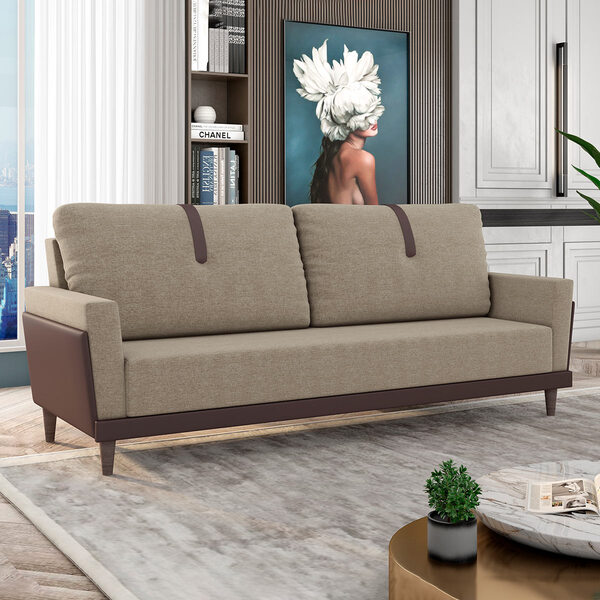 Sofá Living Para Sala 220 Cm Confortável Espuma D30 Mola Bonn