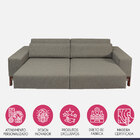 Sofá Living Retrátil Aéreo 3 Lugares Horizonte 210 Cm Pé Pali