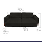 Sofá Living Retrátil Aéreo 4 Lugares Horizonte 230 Cm Pé Pali