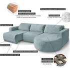 Sofá Living Retrátil E Reclinável Encantus 3 Lugares Azul