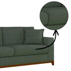 Sofá Living Vintage 3 Lugares 220cm Em Linho Slim Eucalipto