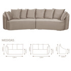 Sofá Livy Com 4 Lugares 250cm Assento Espuma Hr-33 Soft