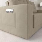 Sofá London Retrátil 3 Lugares Areia Velosuede - Netsofas