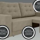 Sofá London Retrátil 3 Lugares Areia Velosuede - Netsofas