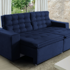 Sofá Londres 200cm Retrátil Reclinável Azul – Ws