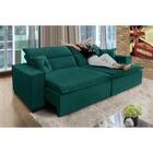 Sofá Londres 2.40m Retrátil E Reclinável Pillow Top - Verde