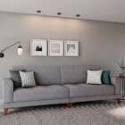 Sofá Londres 4 Lugares Linho Cinza 280 Cm