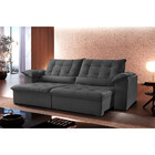 Sofá Londres 4 Lugares Retrátil E Reclinável 2.50m Veludo Mun