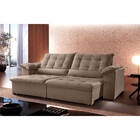 Sofá Londres 4 Lugares Retrátil E Reclinável 2.50m Veludo Mun