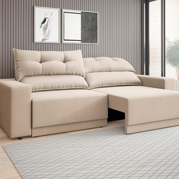 Sofá Lord 2,00m Retrátil E Reclinável Velosuede - Netsofas