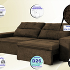 Sofá Lorenzo 2,02m Retrátil E Reclinável Tecido Suede Velusof