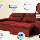 Sofá Lorenzo 2,52m Retrátil E Reclinável Tecido Suede Velusof