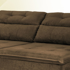 Sofá Lorenzo 2,52m Retrátil E Reclinável Tecido Suede Velusof