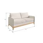 Sofá Lugano 03 Lugares - Tecido Em Linho 1,72 M  Off White