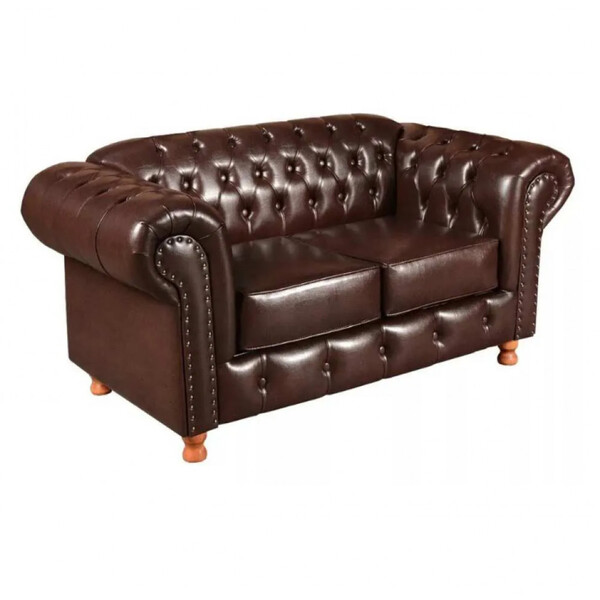 Sofá Luís Xv 2 Lugares Namoradeira Chesterfield Vintage Courí