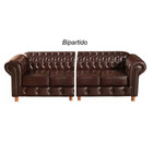 Sofá Luis Xv Chesterfield 4 Lugares Bipartido Retrô Courissim