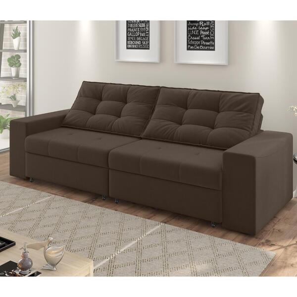 Sofá Luisiana 202 Cm Com 2 Lugares - Chocolate