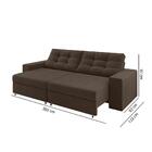 Sofá Luisiana 202 Cm Com 2 Lugares - Chocolate