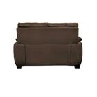 Sofá Luxemburgo 2 Lugares 1,52m Tecido Courino Marrom