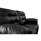 Sofá Luxemburgo 2 Lugares 1,52m Tecido Courino Preto