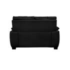 Sofá Luxemburgo 2 Lugares 1,52m Tecido Courino Preto