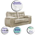 Sofá Luxemburgo 2 Lugares 1,52m Tecido Suede Bege