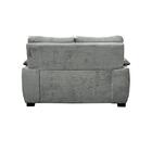 Sofá Luxemburgo 2 Lugares 1,52m Tecido Suede Cinza