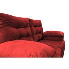 Sofá Luxemburgo 2 Lugares 1,52m Tecido Suede Vermelho