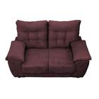 Sofá Luxemburgo 2 Lugares 1,52m Tecido Suede Vinho