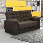 Sofá Luxemburgo 2 Lugares Tecido Suede Café - Moveis Marfim