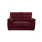 Sofá Luxemburgo 2 Lugares Tecido Suede Vinho - Moveis Marfim