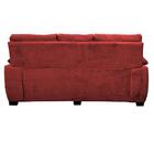 Sofá Luxemburgo 3 Lugares 2,02m Tecido Suede Vermelho