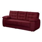 Sofá Luxemburgo 3 Lugares Tecido Suede Vinho - Moveis Marfim