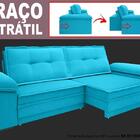 Sofá Luxor 2,10m Assento Com Braço Retrátil E Reclinável Velo