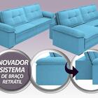 Sofá Luxor 2,10m Assento Com Braço Retrátil E Reclinável Velo