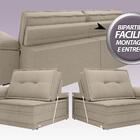 Sofá Luxor 2,10m Assento Com Braço Retrátil E Reclinável Velo