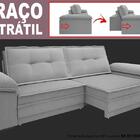 Sofá Luxor 2,30m Assento Com Braço Retrátil E Reclinável Velo