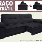 Sofá Luxor 2,30m Assento Com Braço Retrátil E Reclinável Velo