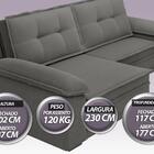 Sofá Luxor 2,30m Assento Com Braço Retrátil E Reclinável Velo