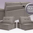 Sofá Luxor 2,30m Assento Com Braço Retrátil E Reclinável Velo