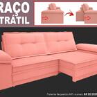 Sofá Luxor 2,30m Assento Com Braço Retrátil E Reclinável Velo